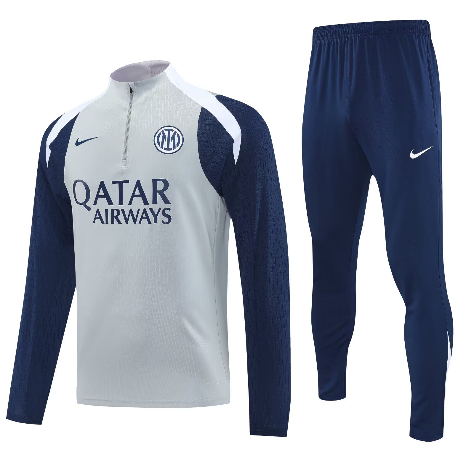AAA Quality Inter Milan 25/26 Tracksuit - Grey/Dark Blue
